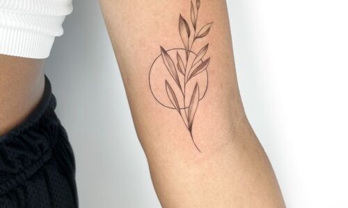 Delicate Flower Fineline Style Tattoo Design – Tattoos Wizard Designs